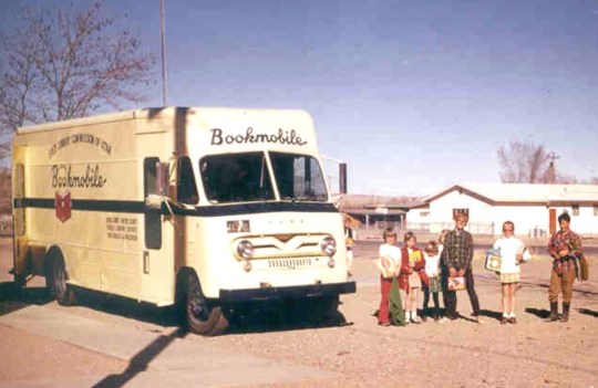 A 1965 bookmobile of the Utah State Library