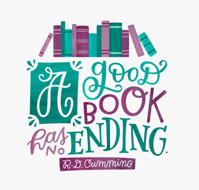 A good book has no ending. - R.D. Cumming #book #quote