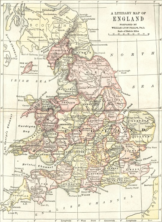 A literary map of England