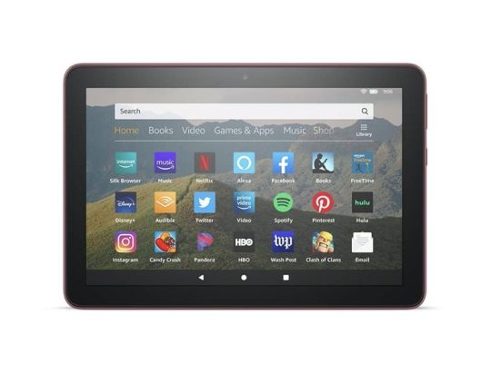 Amazon Fire HD 8 with horizontal-first design