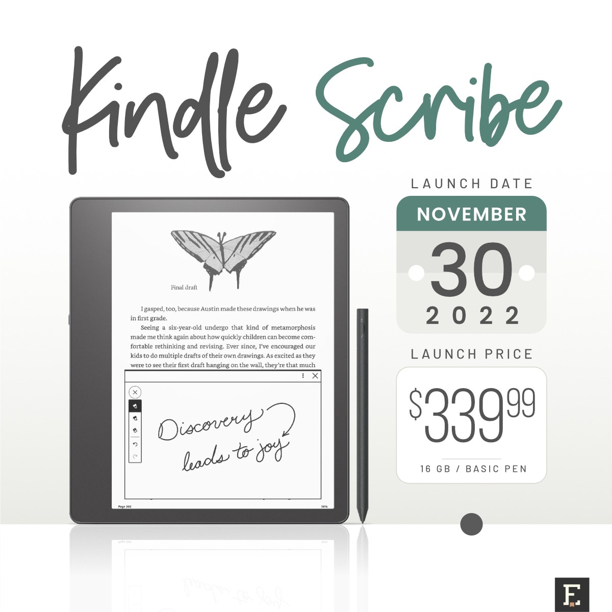 Kindle Scribe 10.2-inch, 1st generation – full tech specs