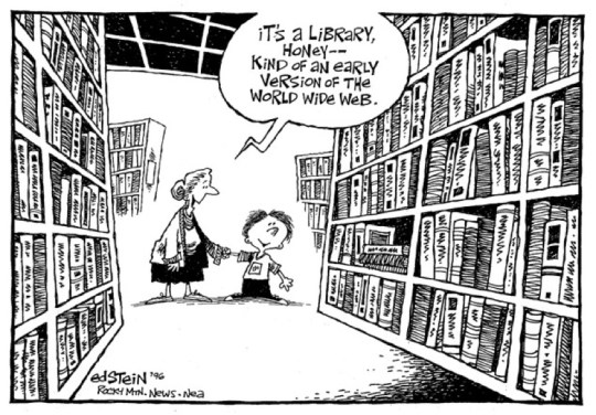 An early version of the world wide web - the best library cartoons