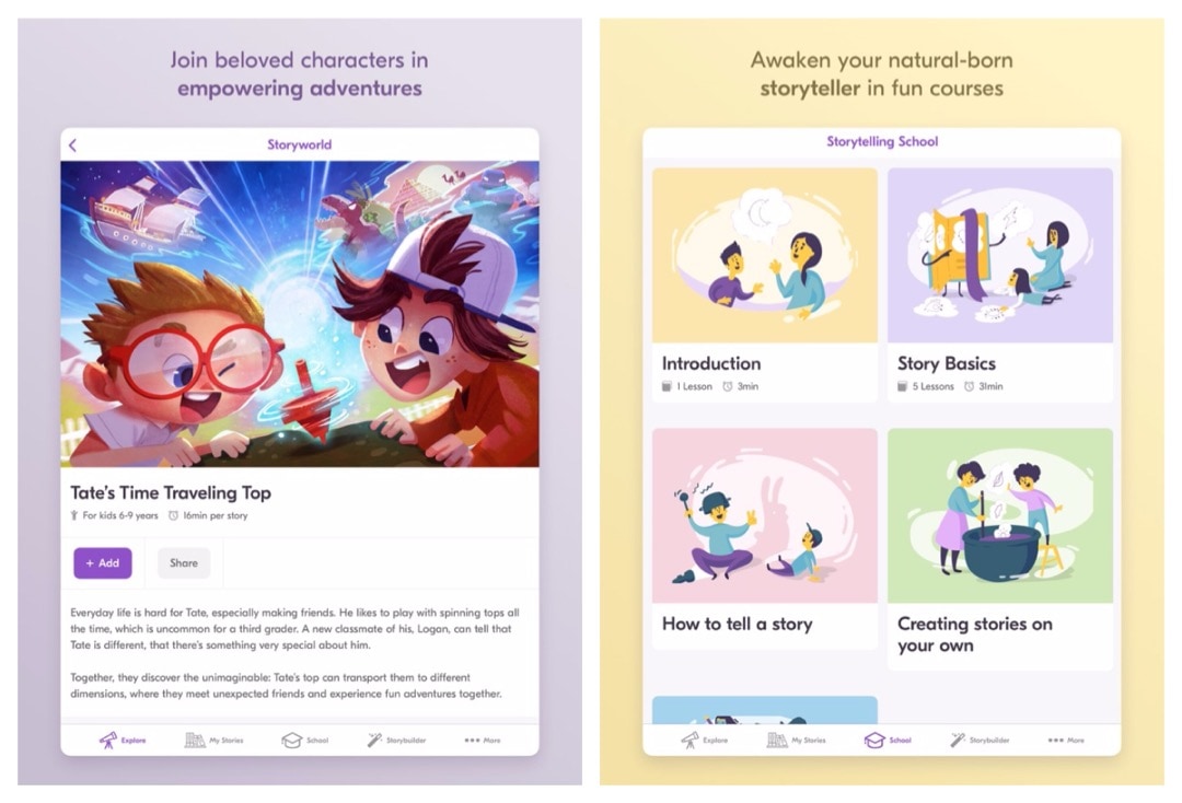 Bedtime Stories - best interactive iPad books for kids