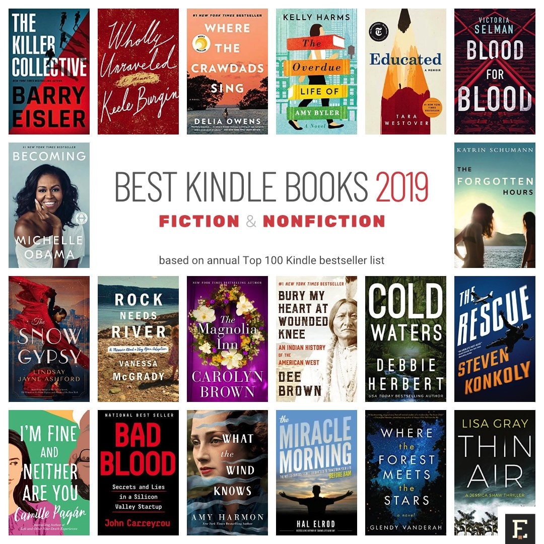 18 best selling Kindle books of 2019 in fiction and nonfiction