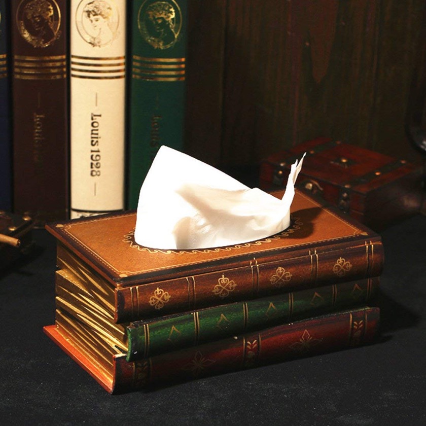 Home decor ideas for book lovers - Tosnail tissue dispenser
