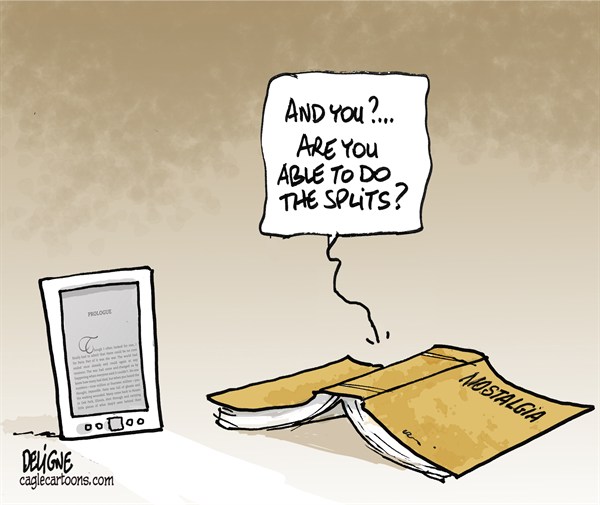 Book splits - cartoon by Frederick Deligne