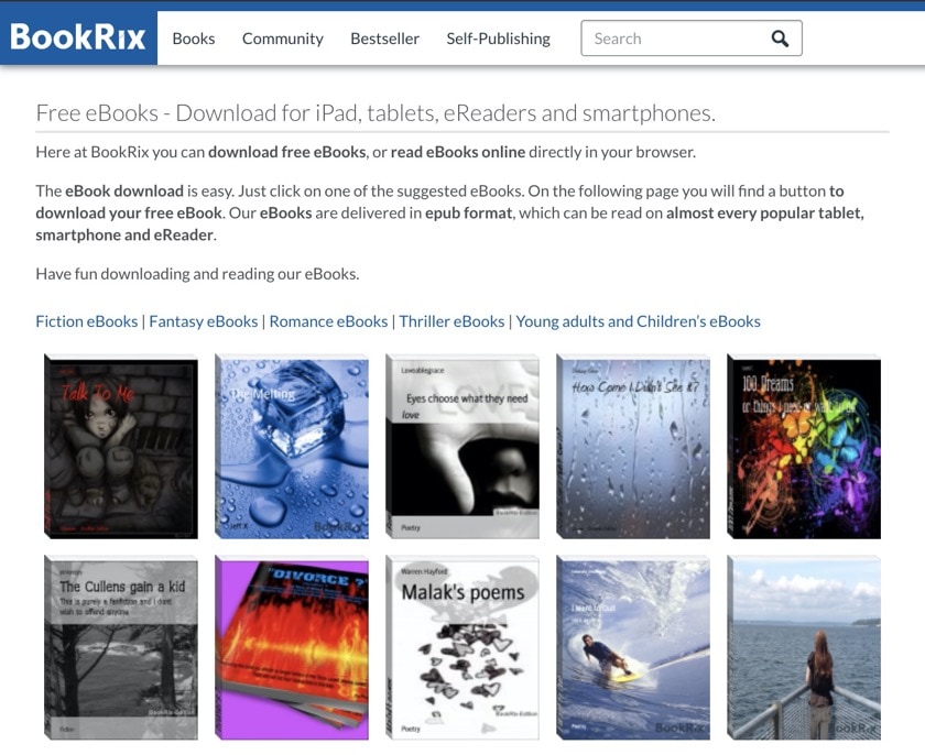 BookRix - free ebooks for iPhone and iPad