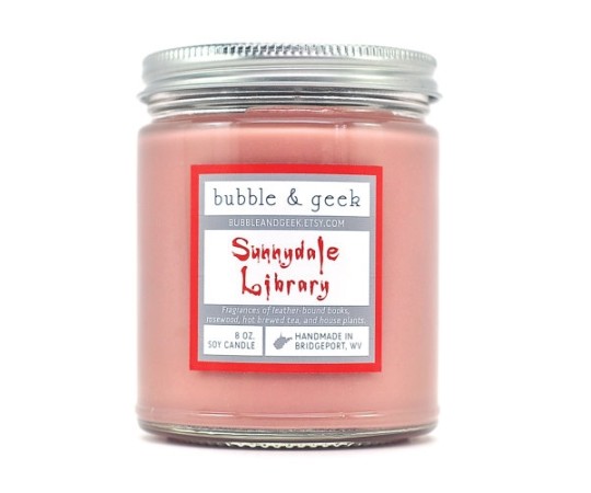 Bubble and Geek Sunnydale Library Scented Soy Candle