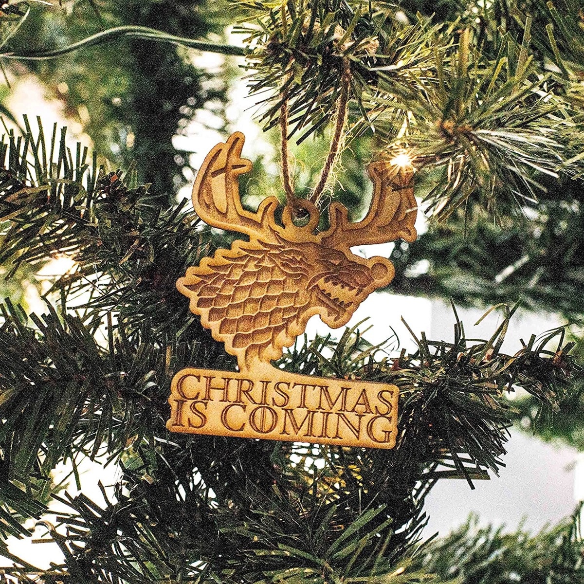 Christmas Is Coming book ornament