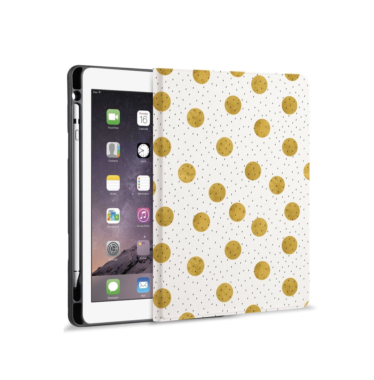 Cute Apple iPad 10.2 case cover with Apple Pencil holder - 2021 season