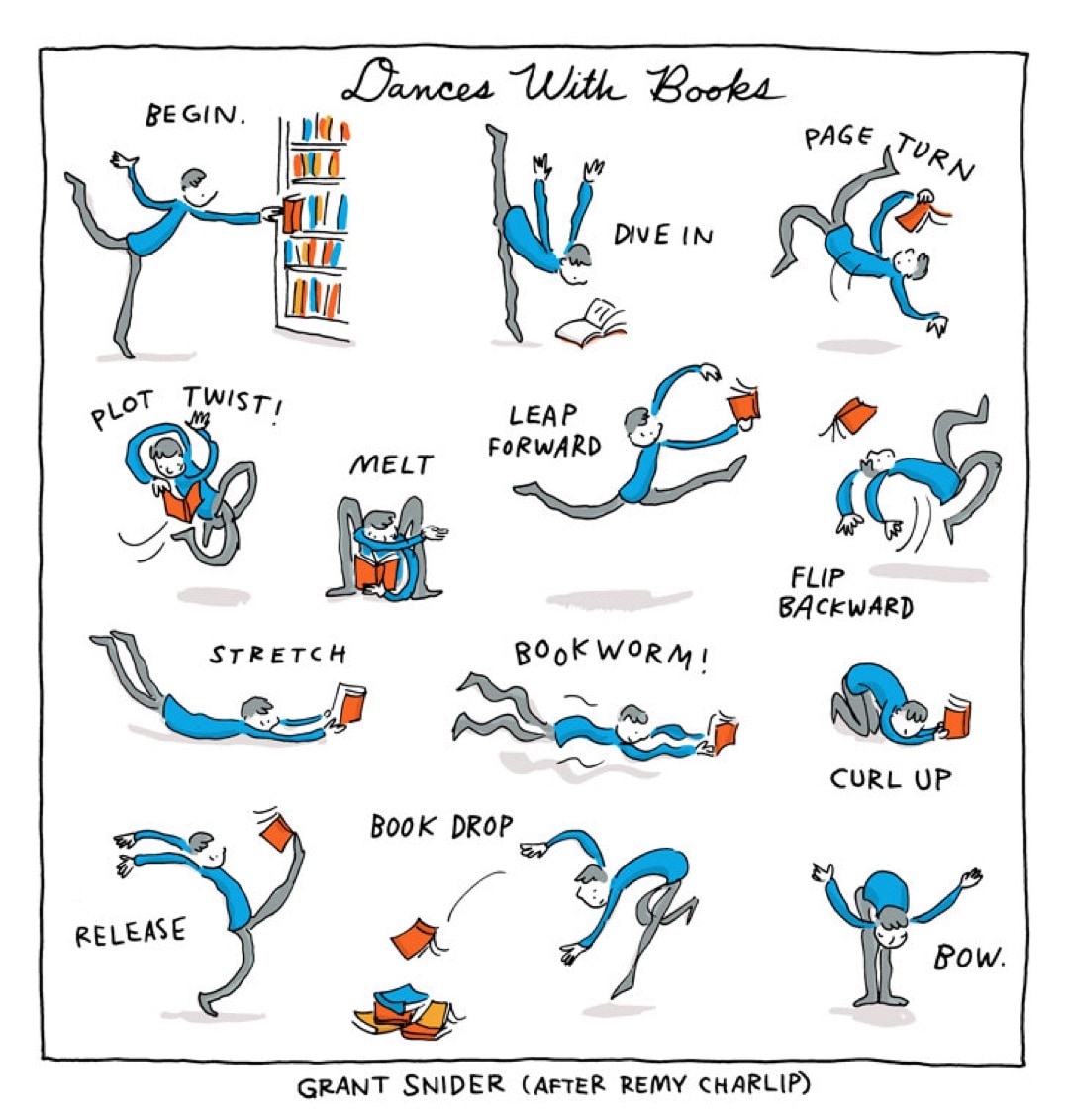 Dances with Books by Grant Snider - best cartoons