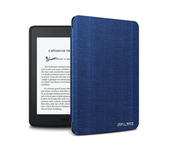 Denim-textured Kindle Paperwhite 4 slim case