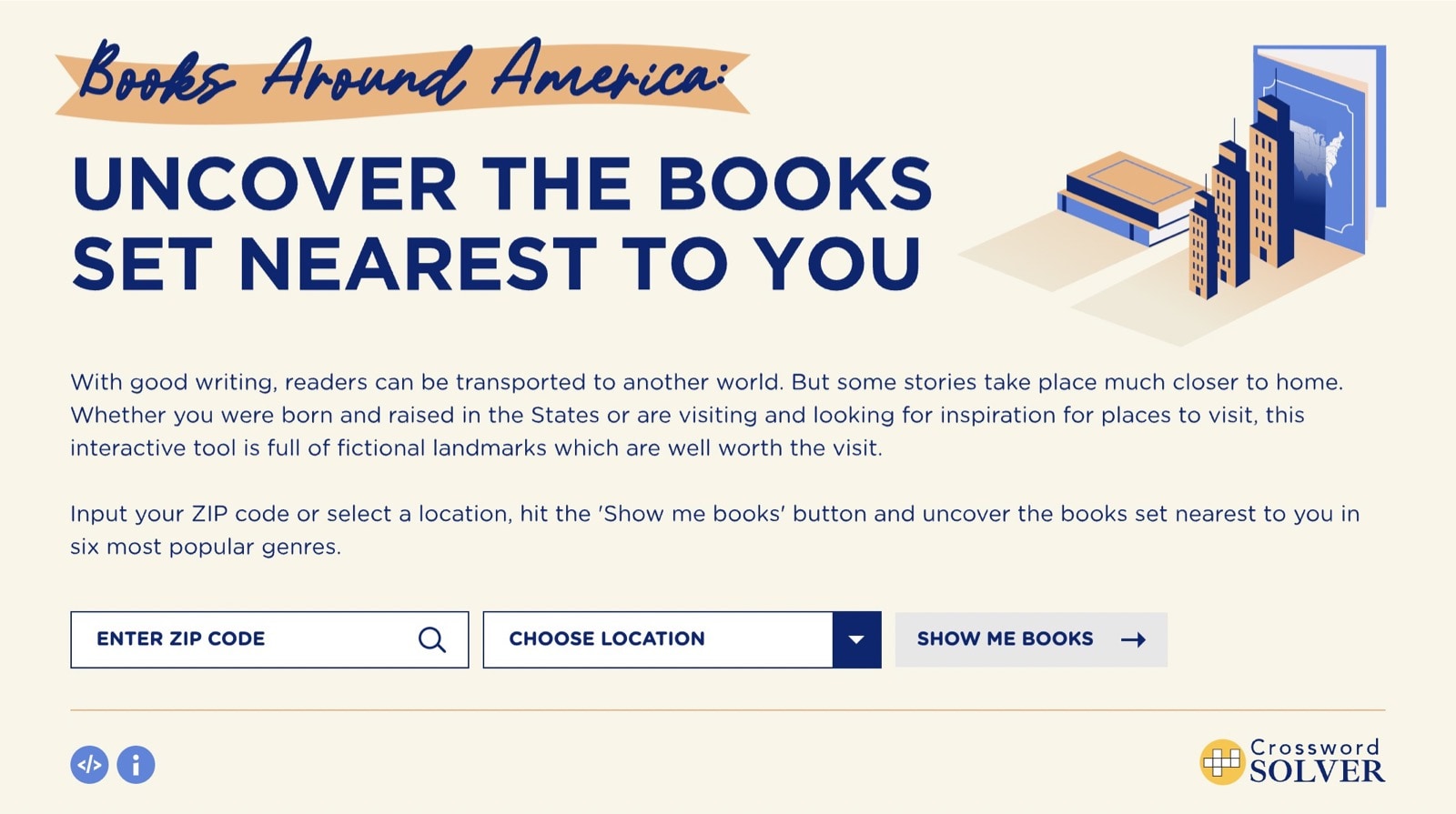 Discover the books set nearest to you interactive tool