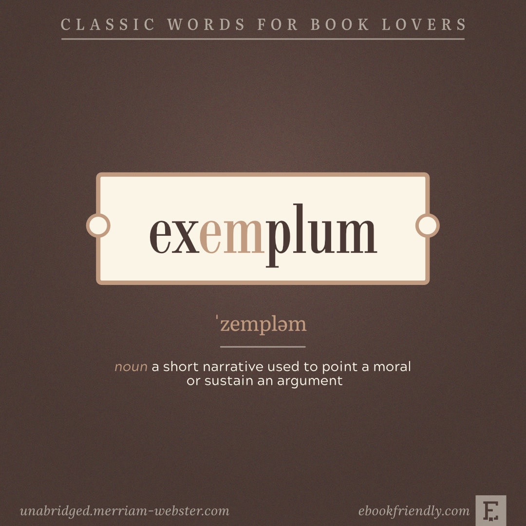 Exemplum - lesser-known words for bookworms