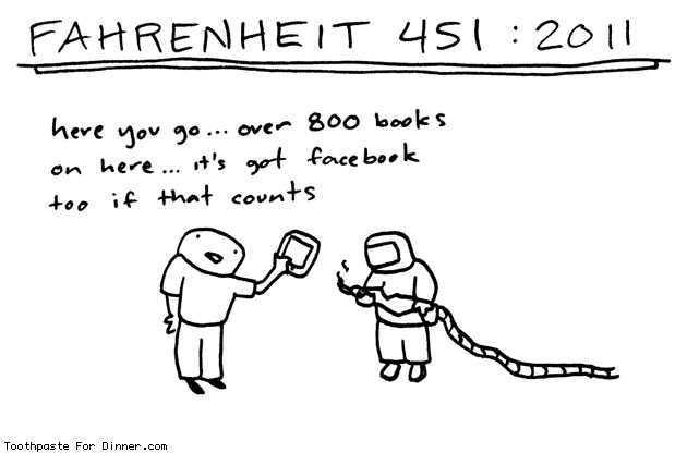 Fahrenheit 451, digital edition - #cartoon