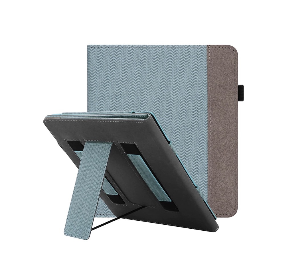 Folio Kindle Scribe cover with a kickstand and hand strap