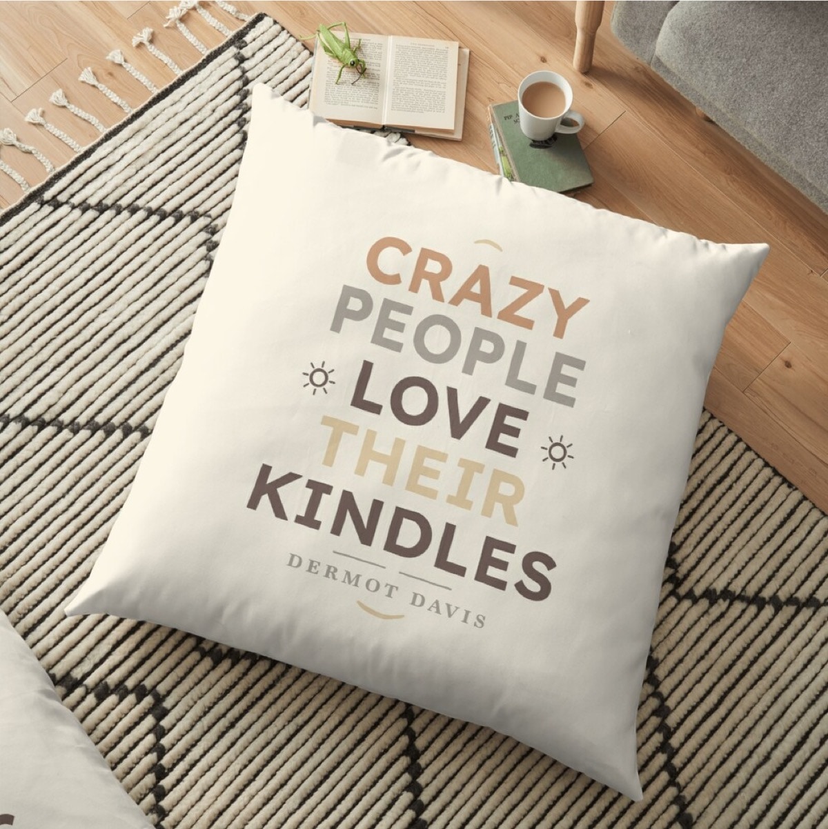 Funny Kindle quote throw pillow - best gifts