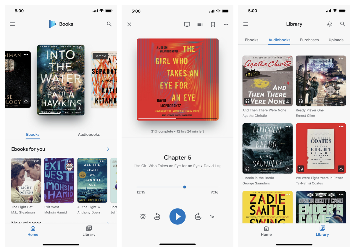 Google Play Books app for iOS