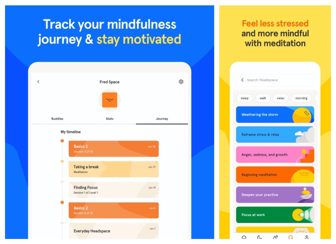 Headspace Meditation and Sleep - best iPad apps for students