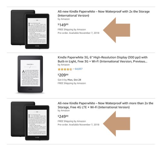 How to find international version of 4th-generation Kindle Paperwhite 2018 release