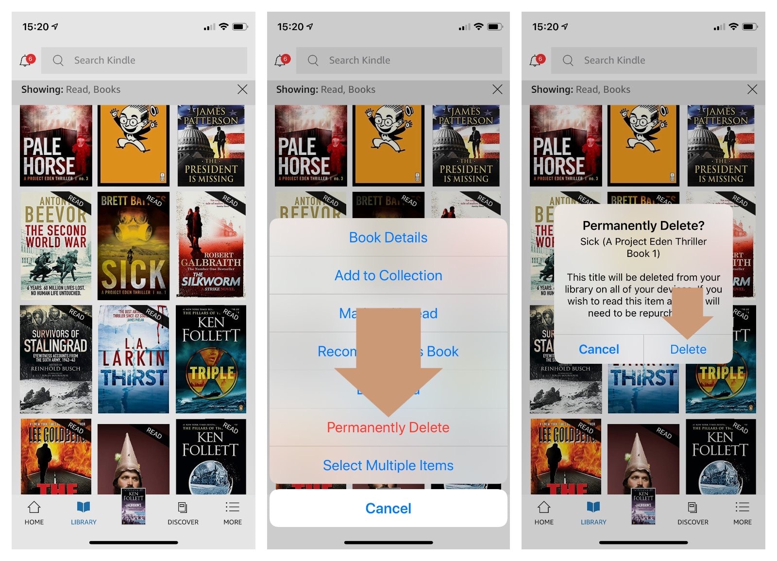 You can now permanently delete Kindle books directly in your iPad app