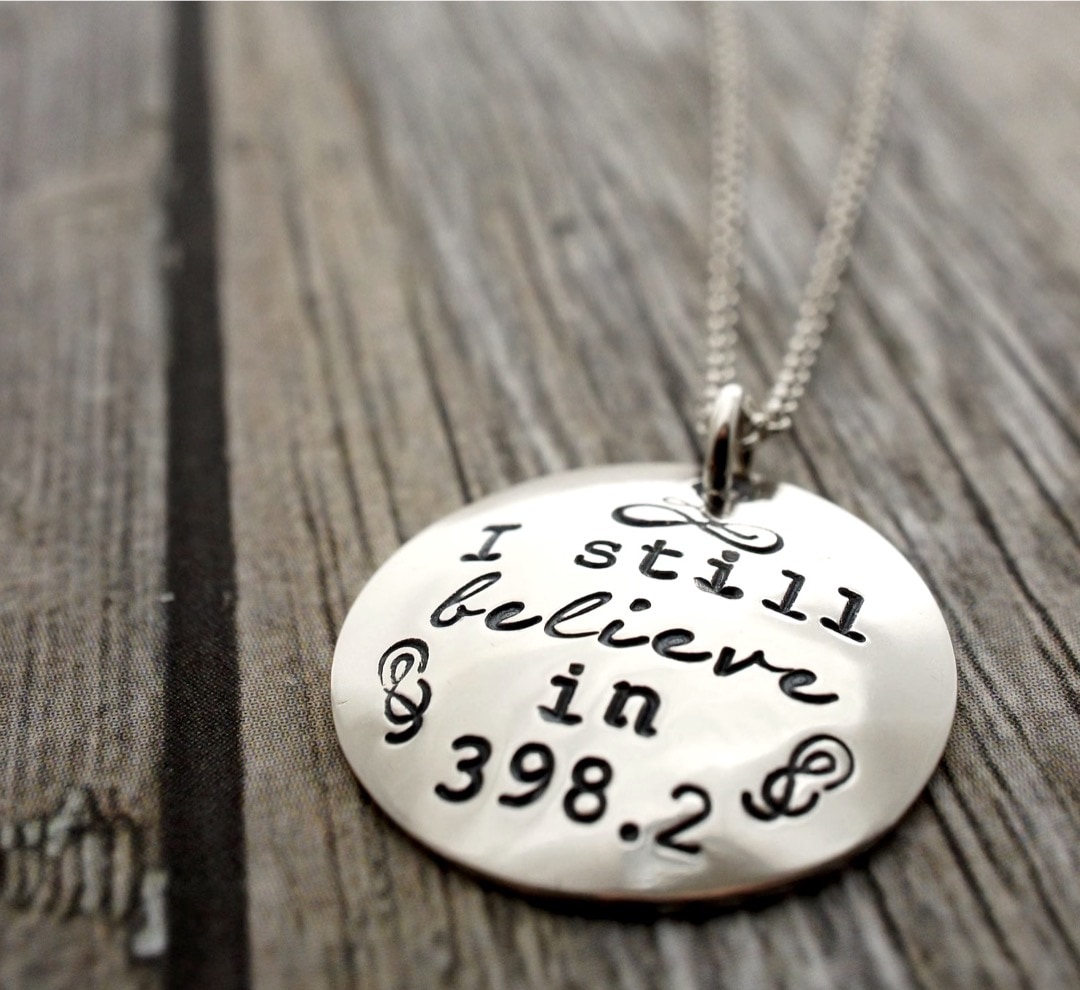 I still believe in 398 necklace - best gifts for library lovers