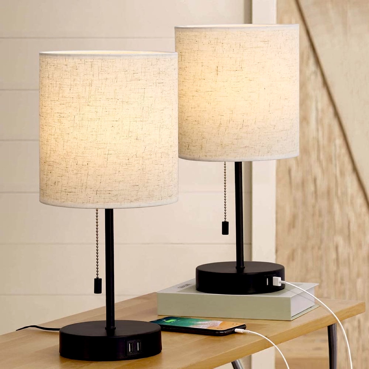 Innovative bedside lamp with USB - best gifts for Kindle users