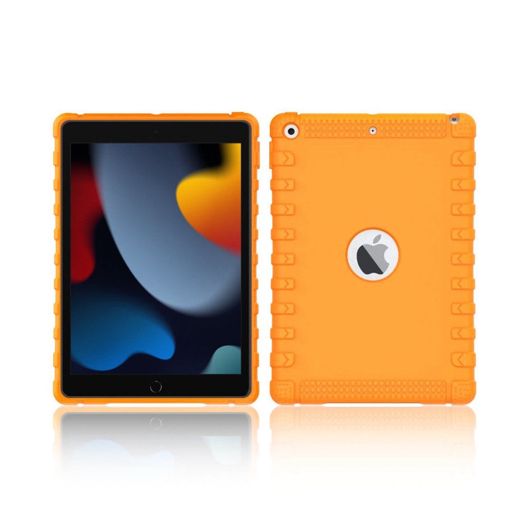 Kid-friendly iPad 10.2 silicone bumper case for 2021 and 2020 model