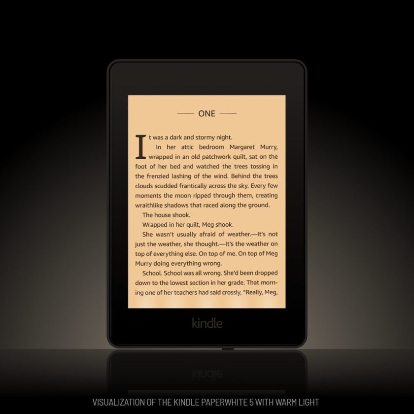 Kindle Paperwhite 5 warm light visualization