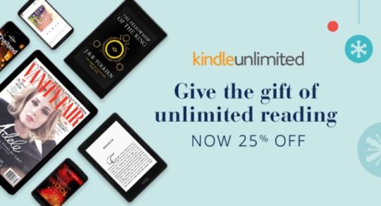 Kindle Unlimited 12-month subscription deal for December 2016