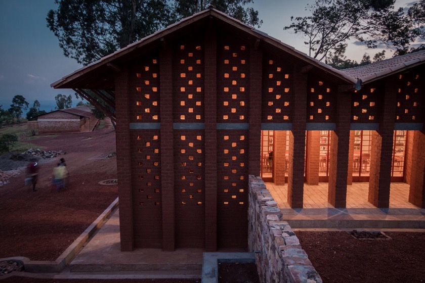 Library of Muyinga in Burundi - in the evening