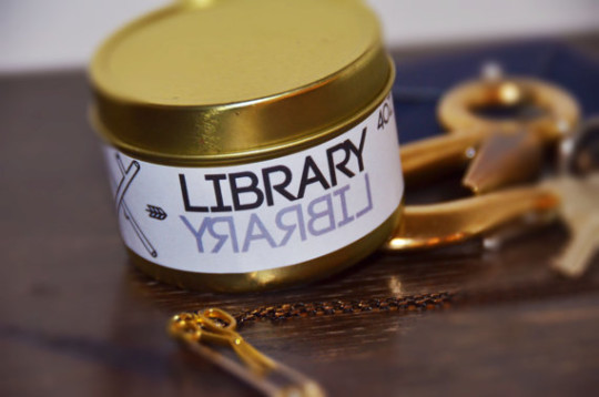 Library Scented Soy Travel Candle