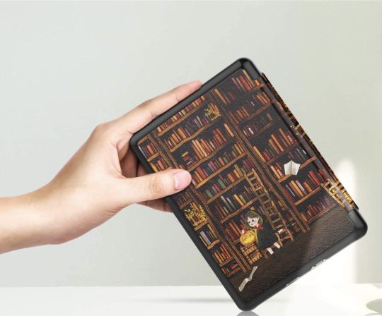 Library-themed Amazon Kindle slim cover