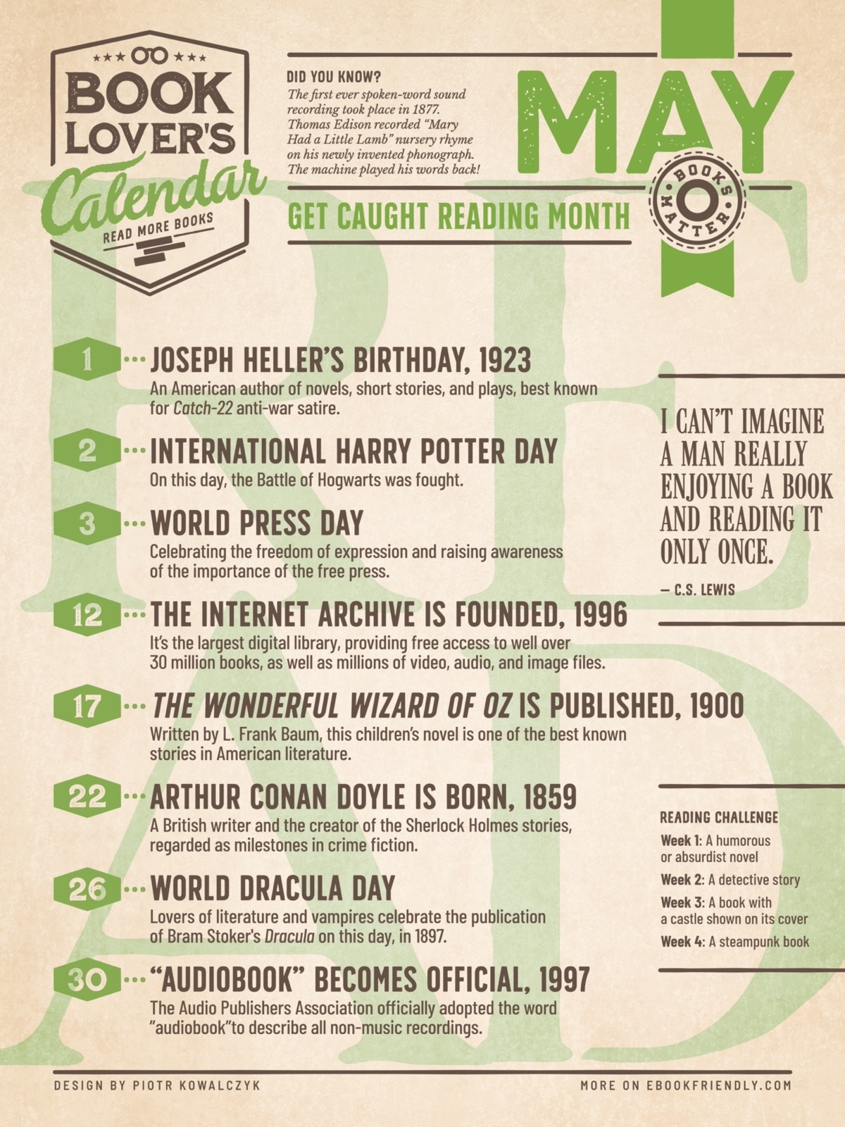 Literary calendar - May