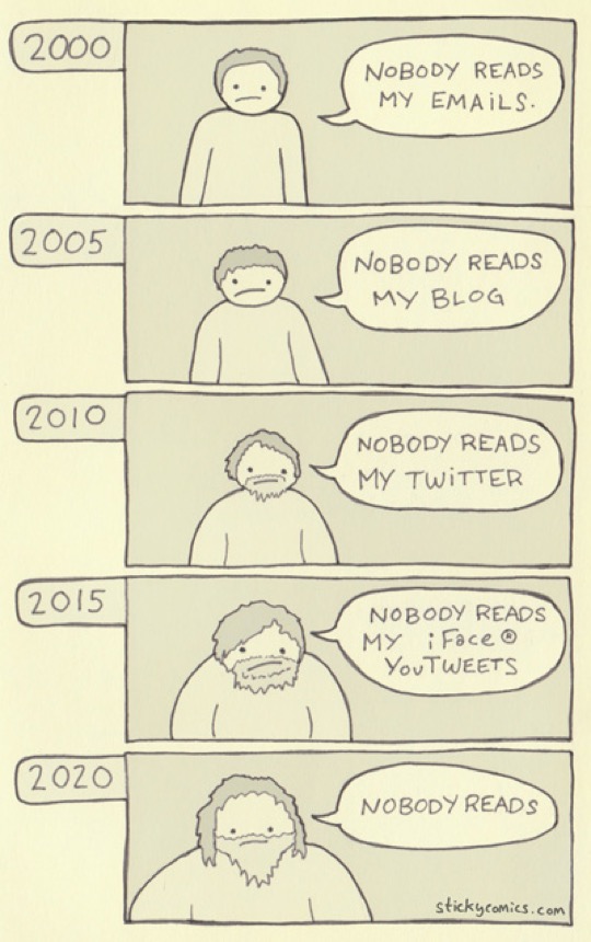 Nobody reads - cartoon