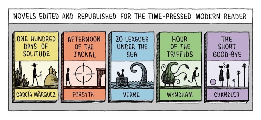 Novels for Modern Readers - best cartoons for book lovers - Tom Gauld