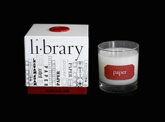 Book-scented candles: Paper Library Candle by Assouline