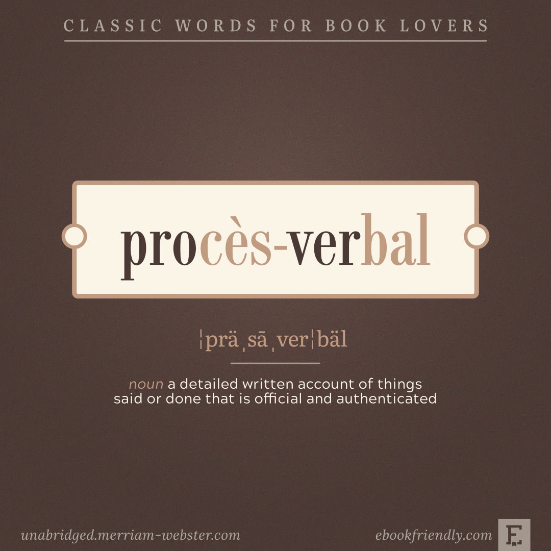 Proces-verbal - words for booknerds