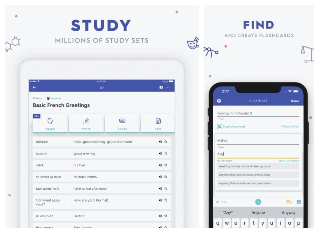 Quizlet - best iPad apps studying