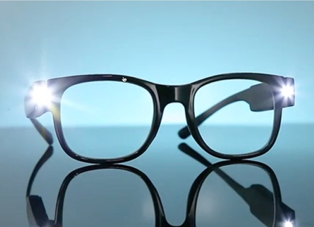 Reading glasses with LED lights for ebooks and print books