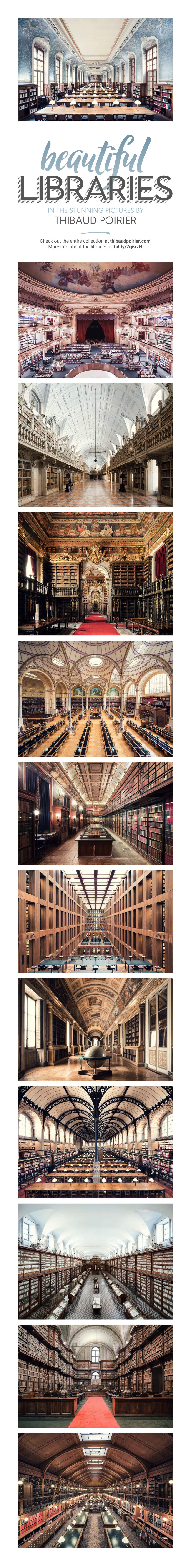 Reading rooms in the stunning photographs by Thibaud Poirier