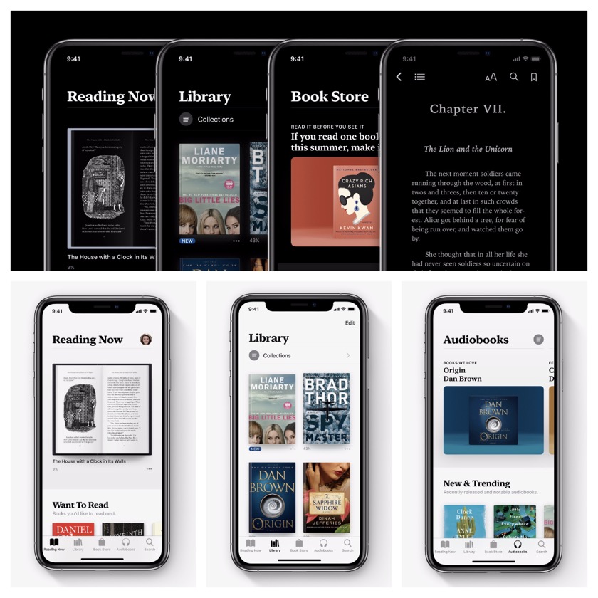 Redesigned Apple Books app for iOS offers better library management and auto night theme