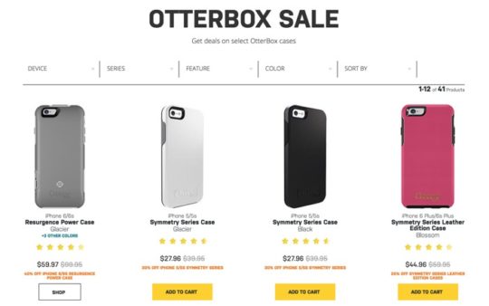 Save on OtterBox cases - Cyber Monday 2016