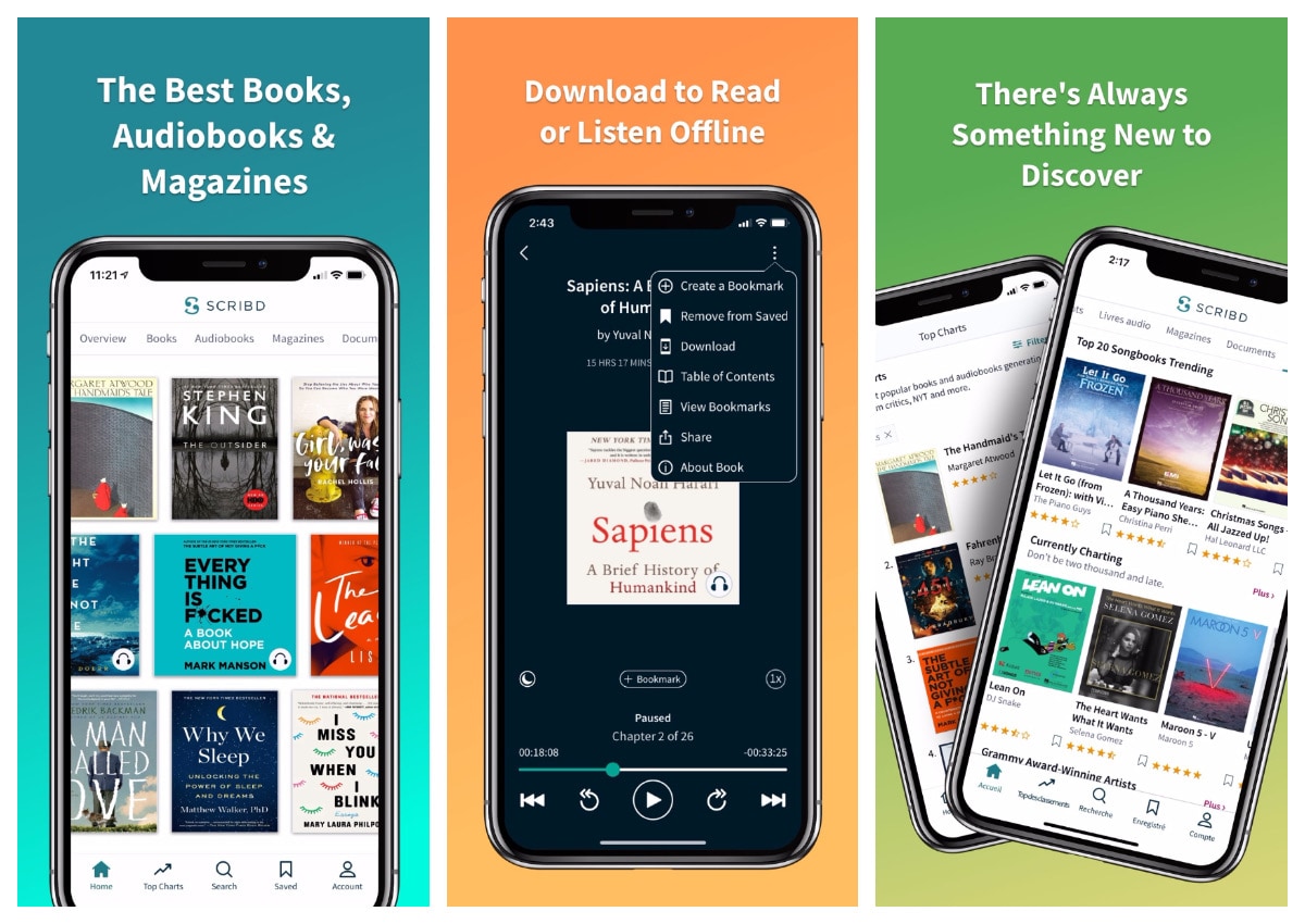 Scribd app - ebooks audiobooks subscription