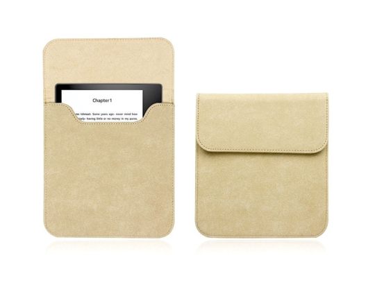 Soft suede Kindle Oasis sleeve pouch