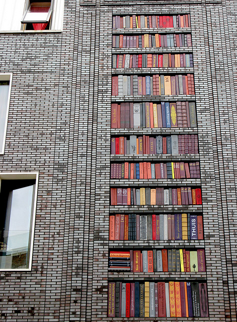 Street art - Wall of Books