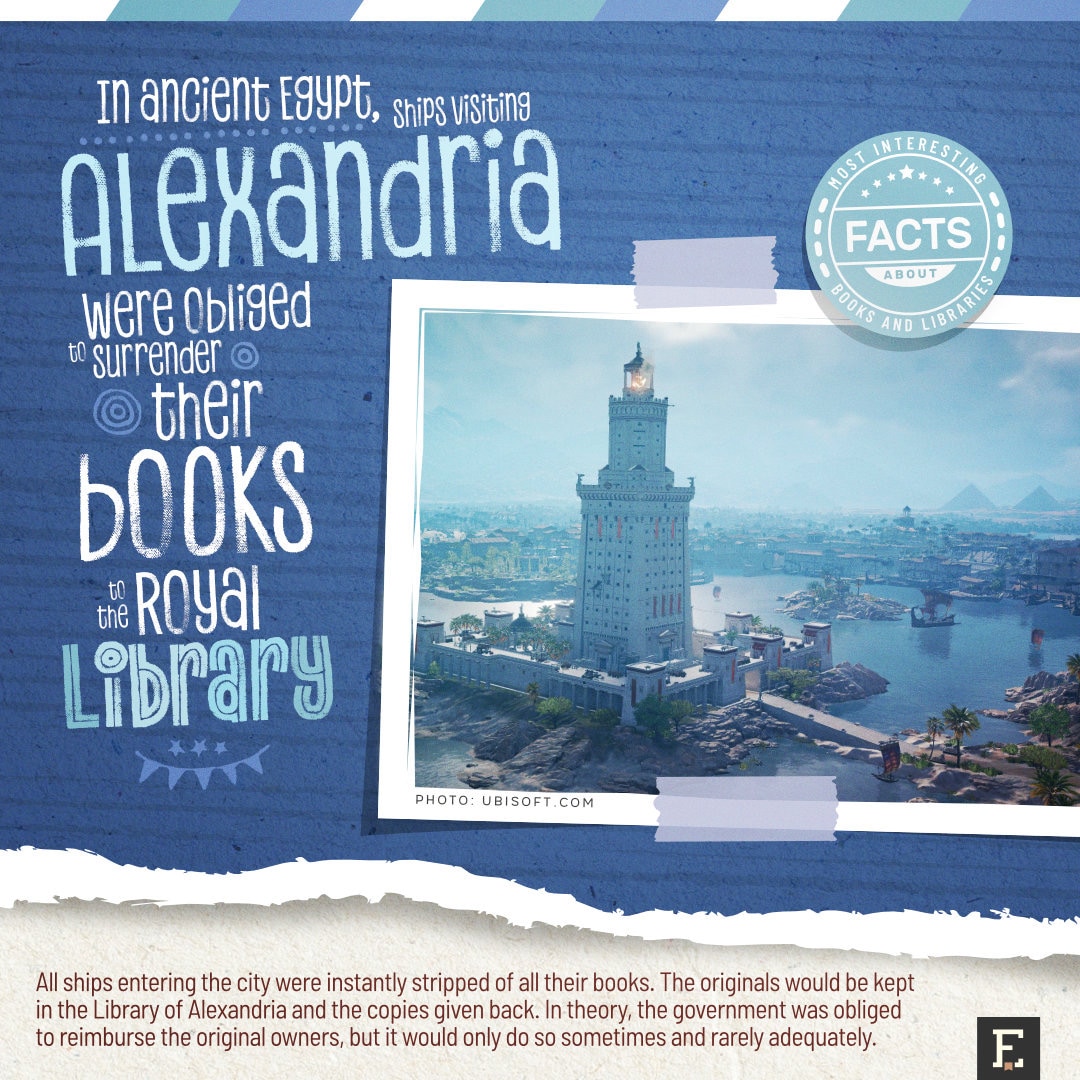 The library of Alexandria - fun facts about books and libraries