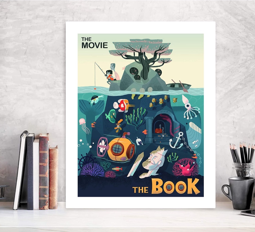 The movie vs the book postr - best gifts for booklovers