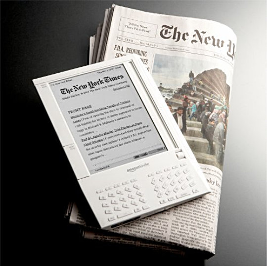 The New York Times on the 1st-generation Amazon Kindle e-reader