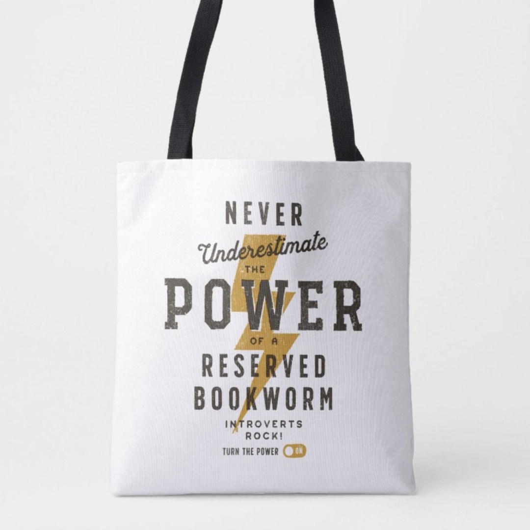 The Power of a Bookworm tote bag - best gifts for book lovers